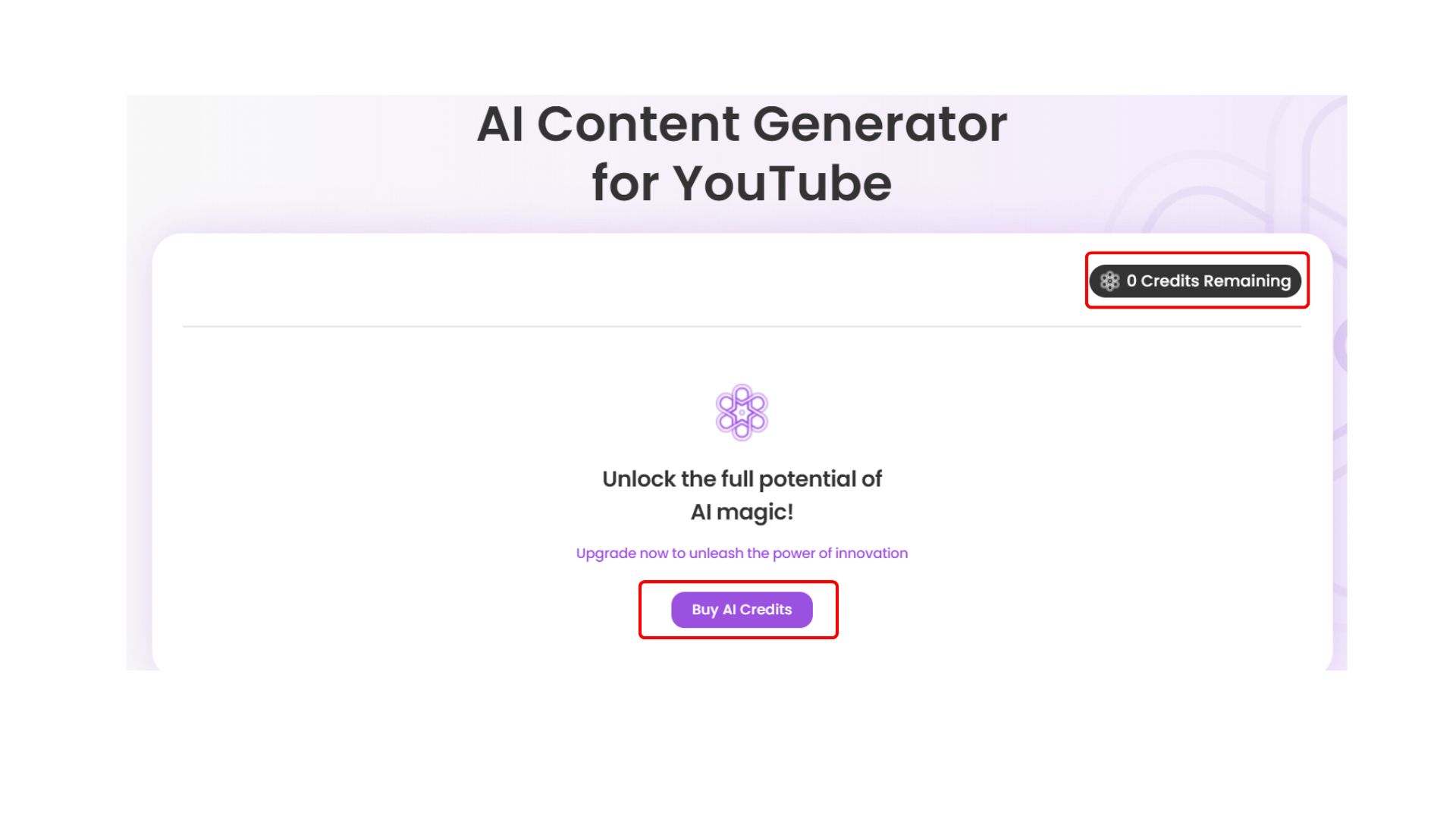 buy credits to use VeeFly AI