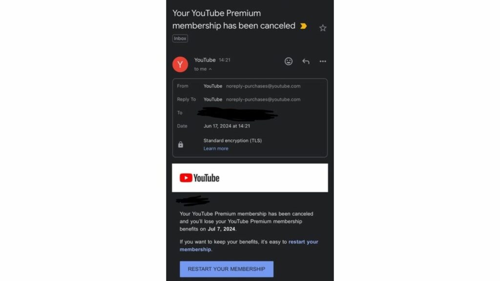 youtube-premium membership-canceled