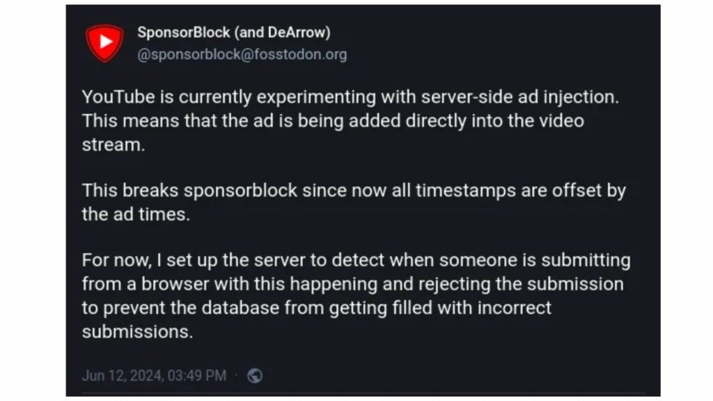 youtube black screen for ad blocker