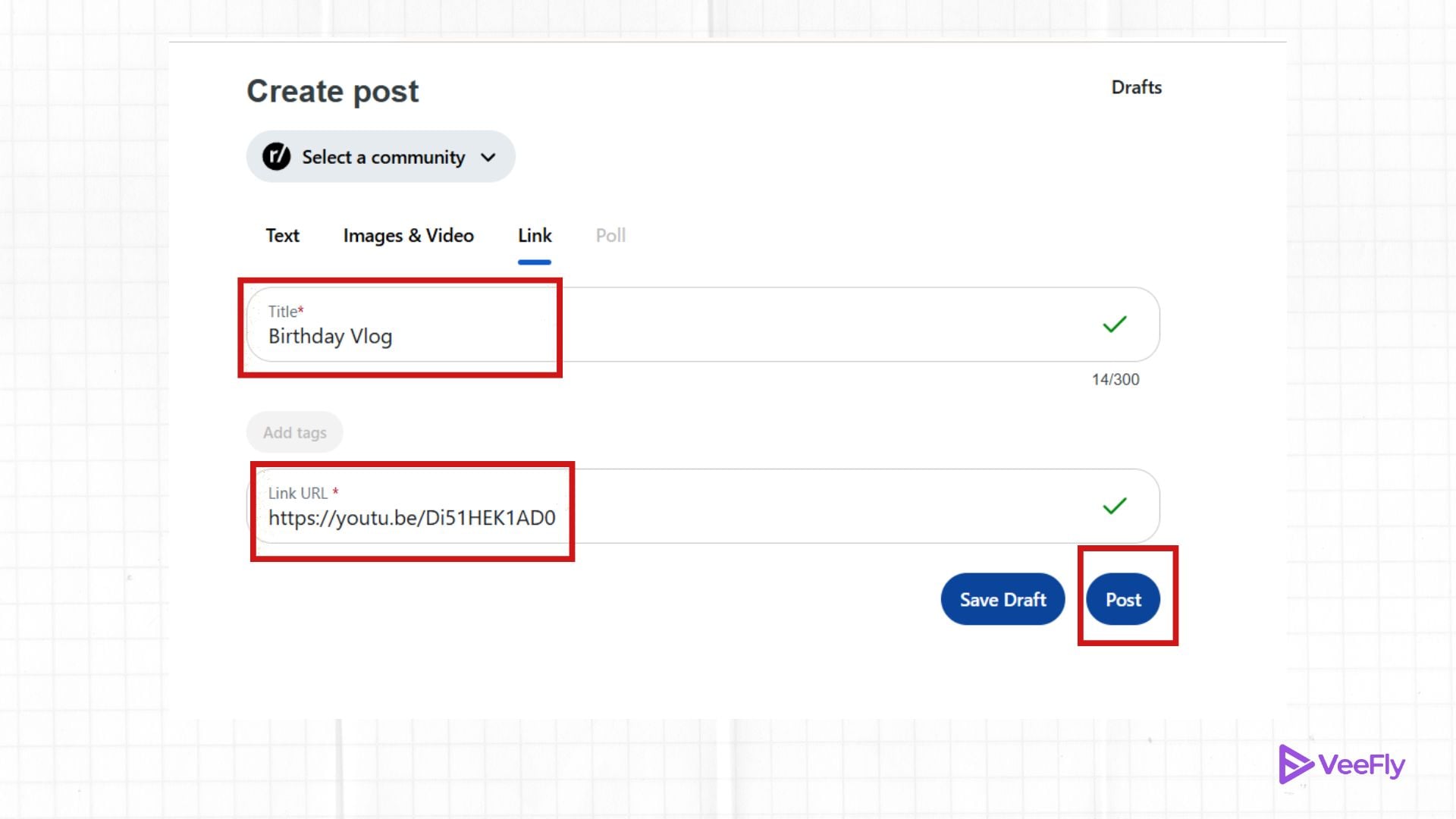 steps to embed a youtube video in reddit
