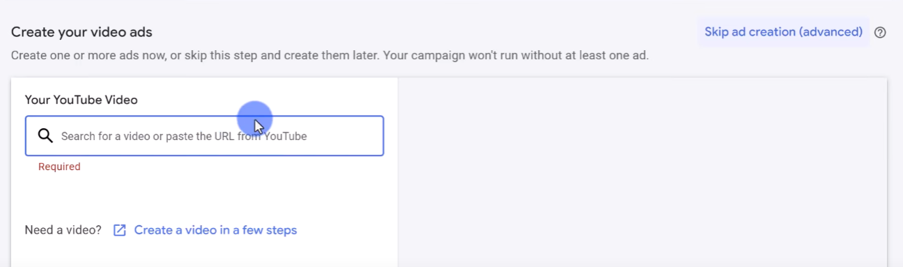 create your video ads and add in google ads 