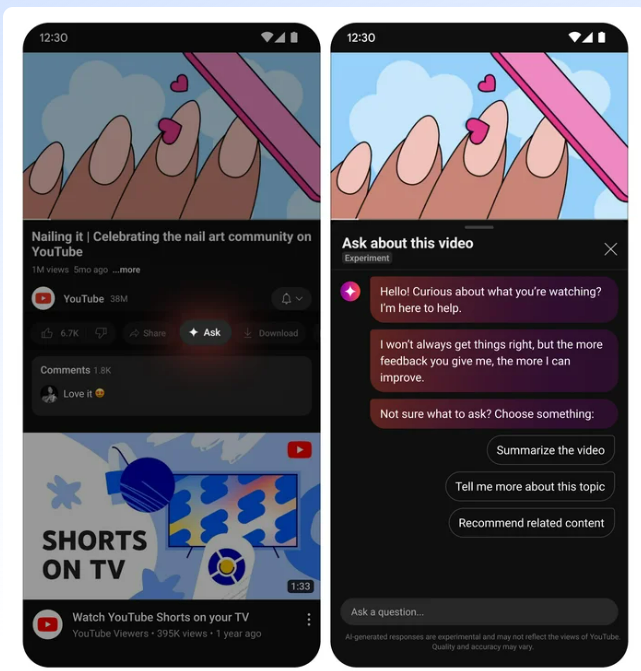 AI powered search results in conversational AI