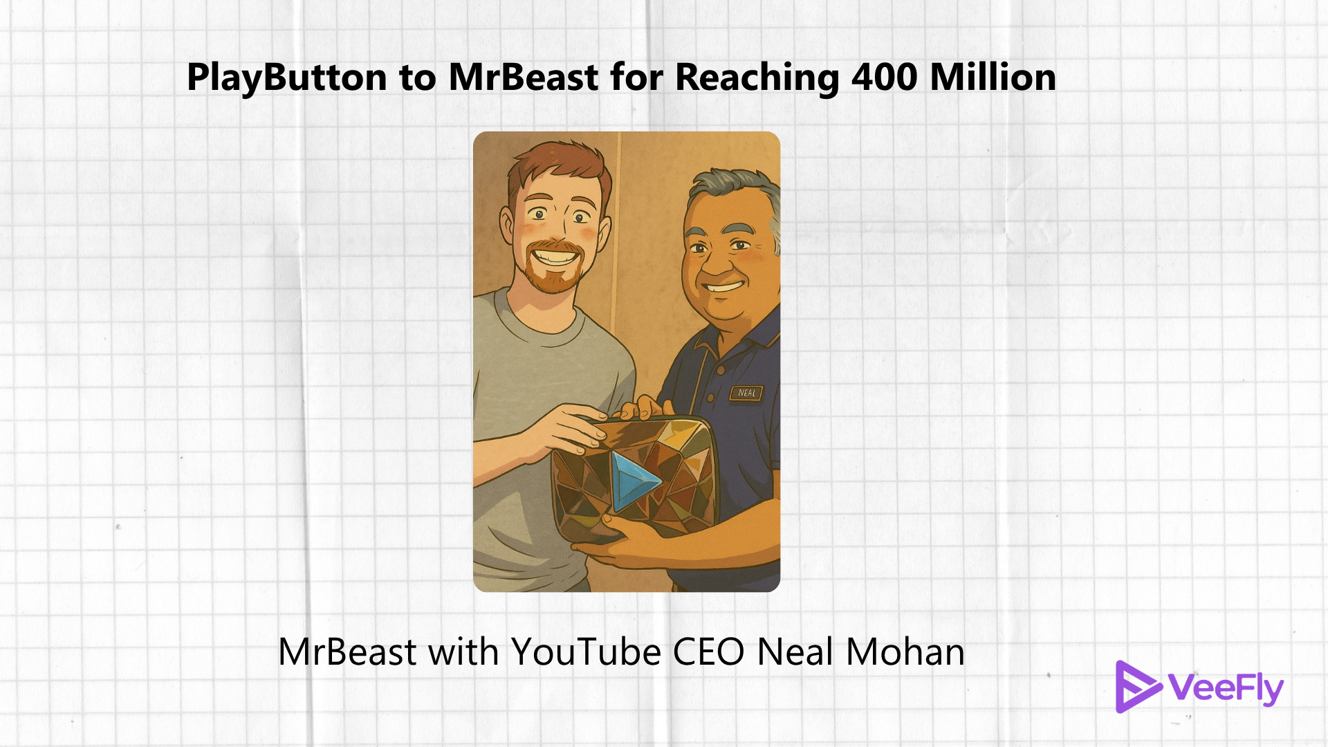 400 million playbutton to MrBeast 