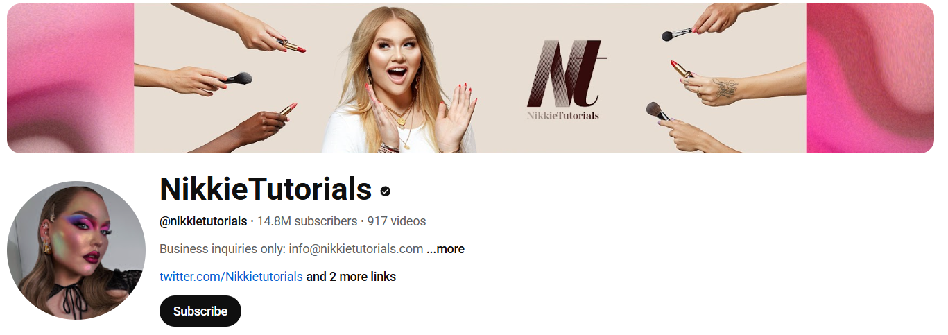 NikkieTutorials beauty content on YouTube 