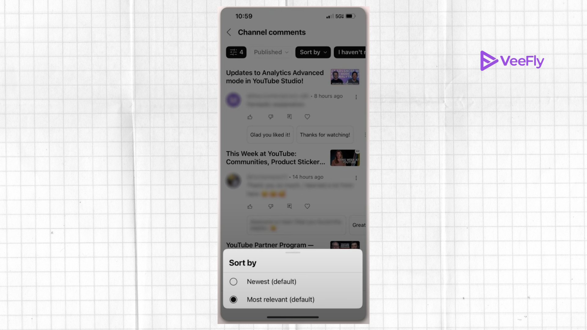 most relevant comment filter