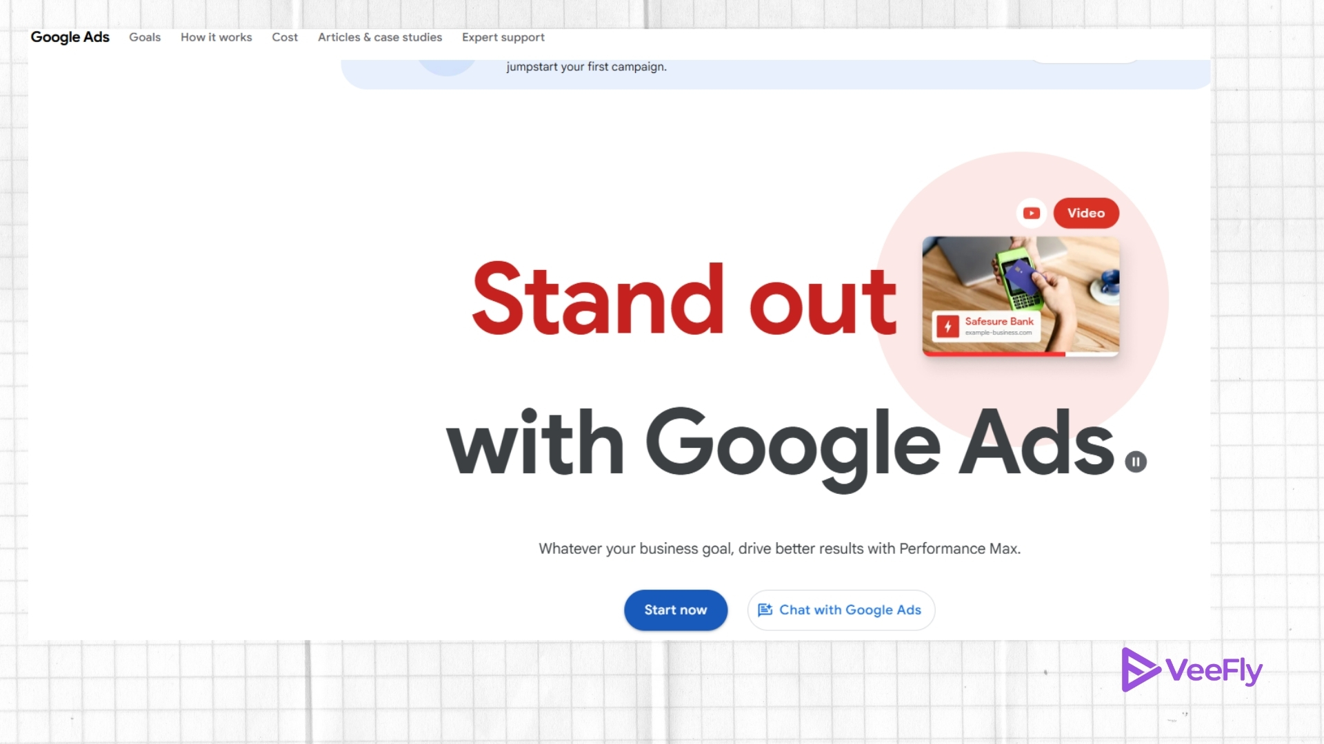 Set up a google ad account for YouTube in feed