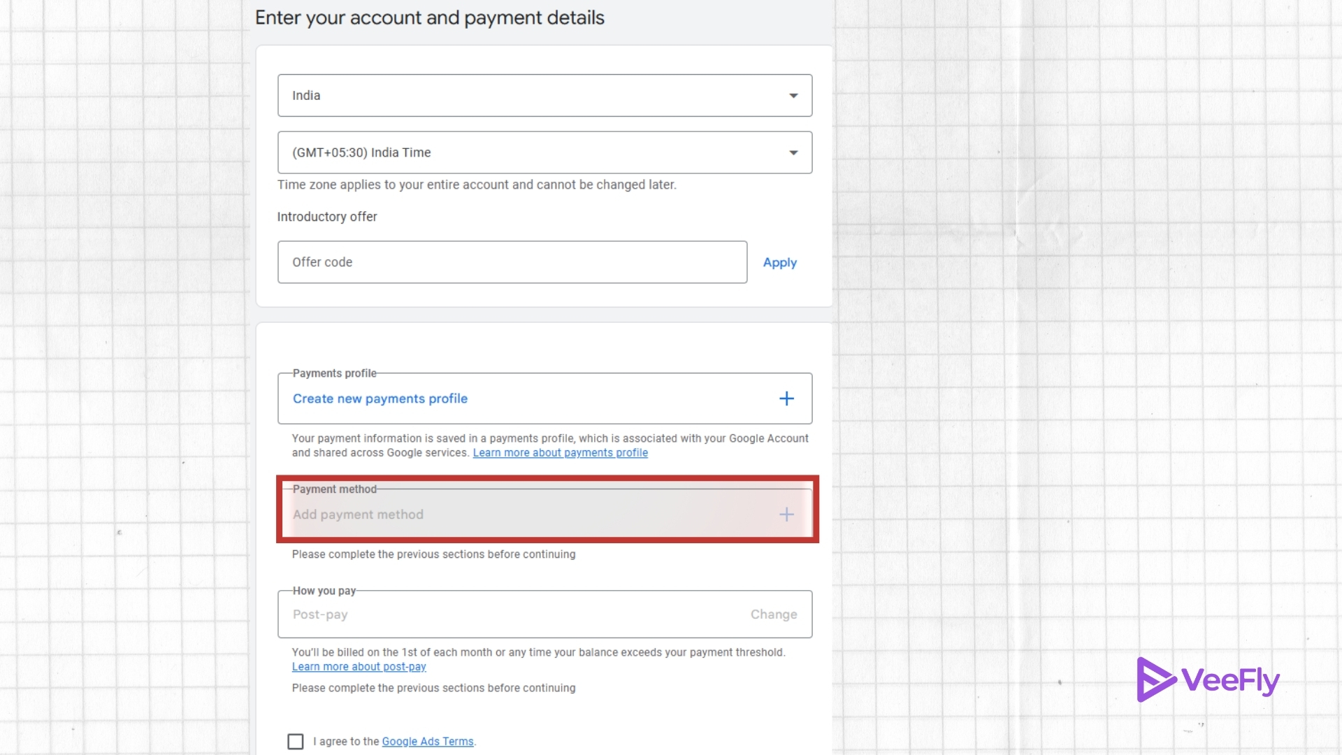 Payment and launch for YouTube-in-feed-ads