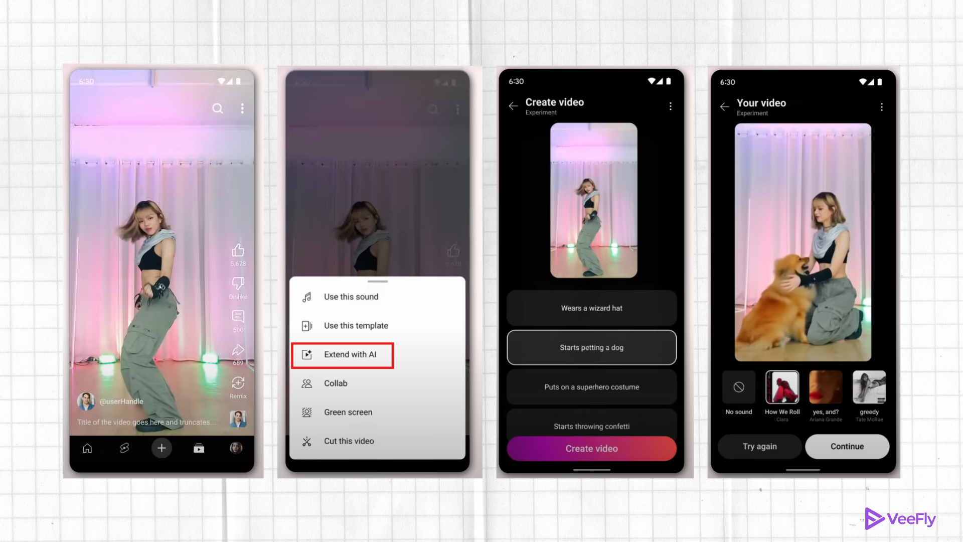 extend with ai feature in youtube shorts
