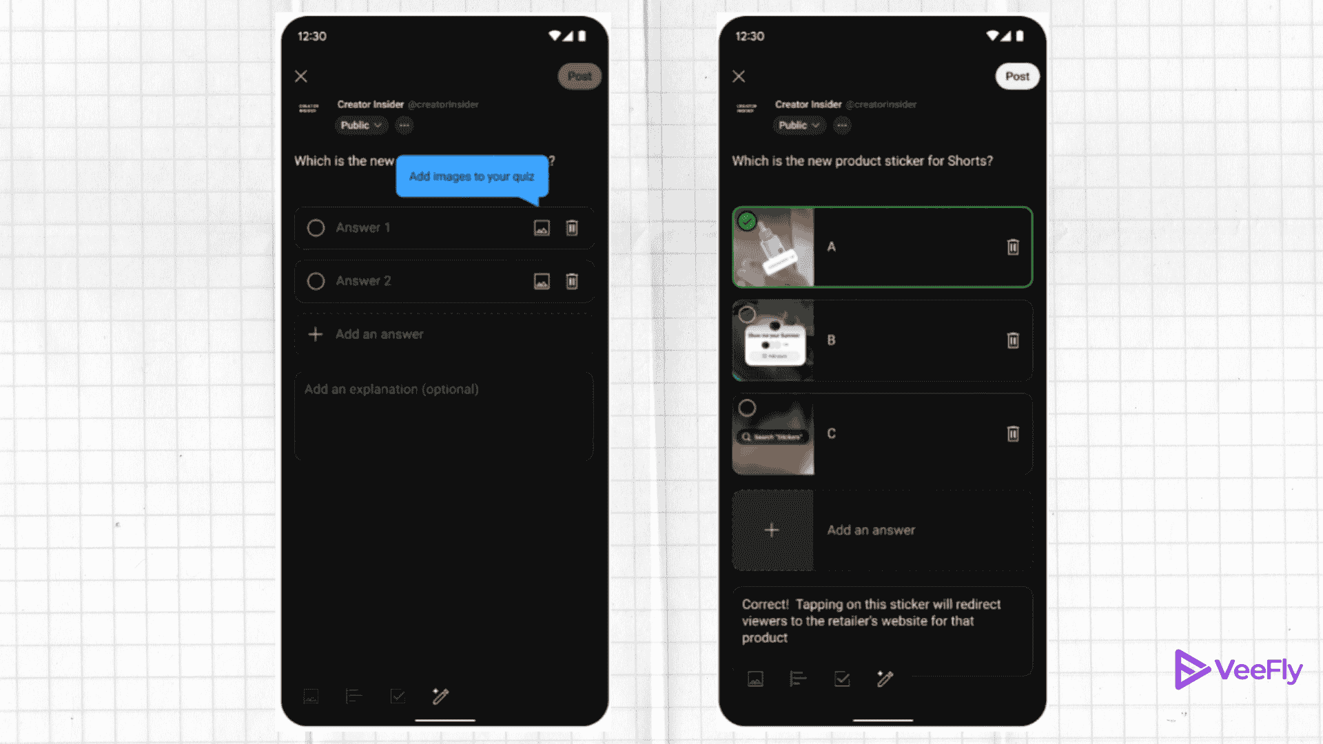 Add images to quiz post on IOS