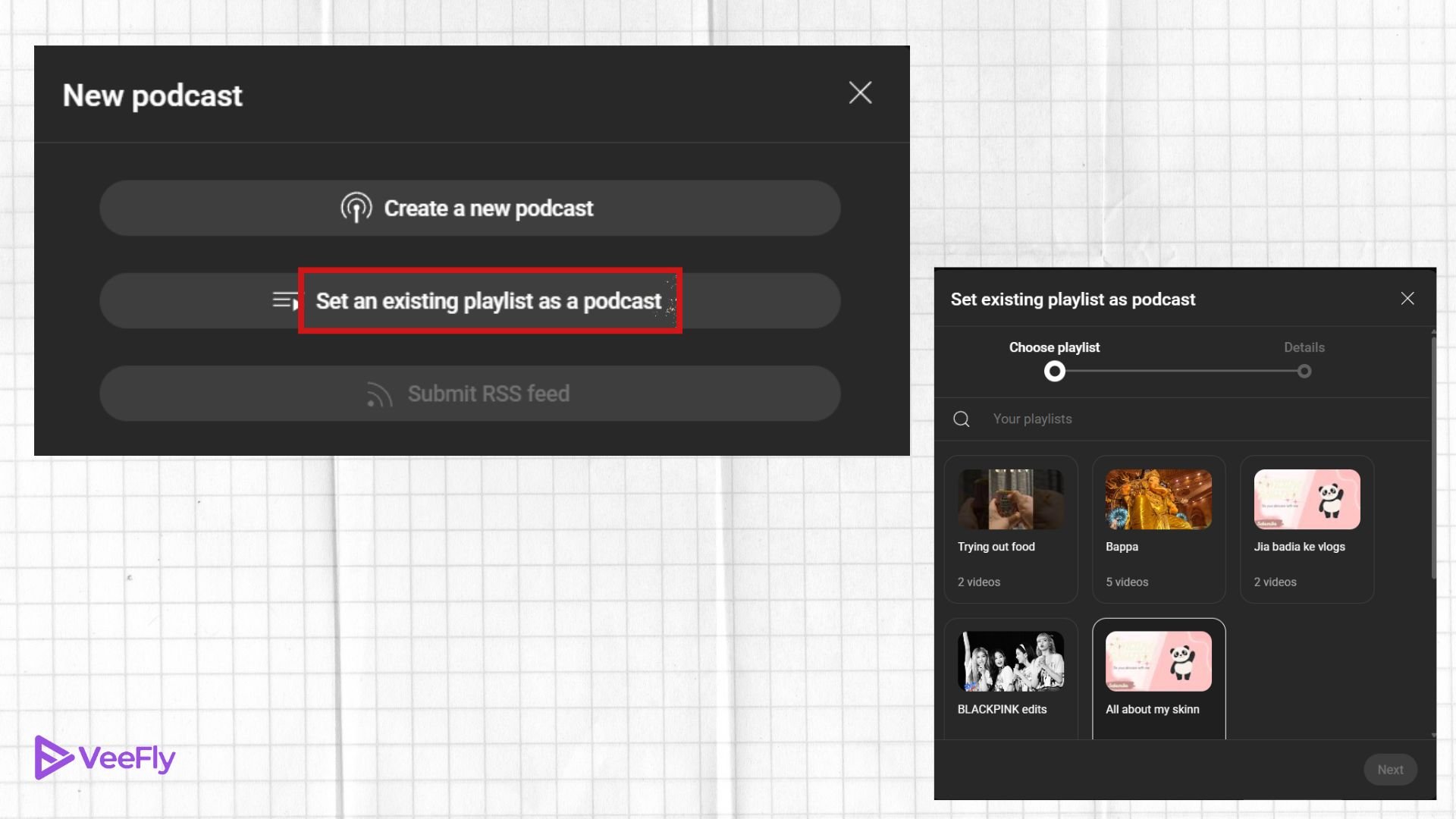 make a podcast playlist