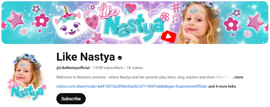 Like Nastya YouTube channel for mobile vs tv content strategy