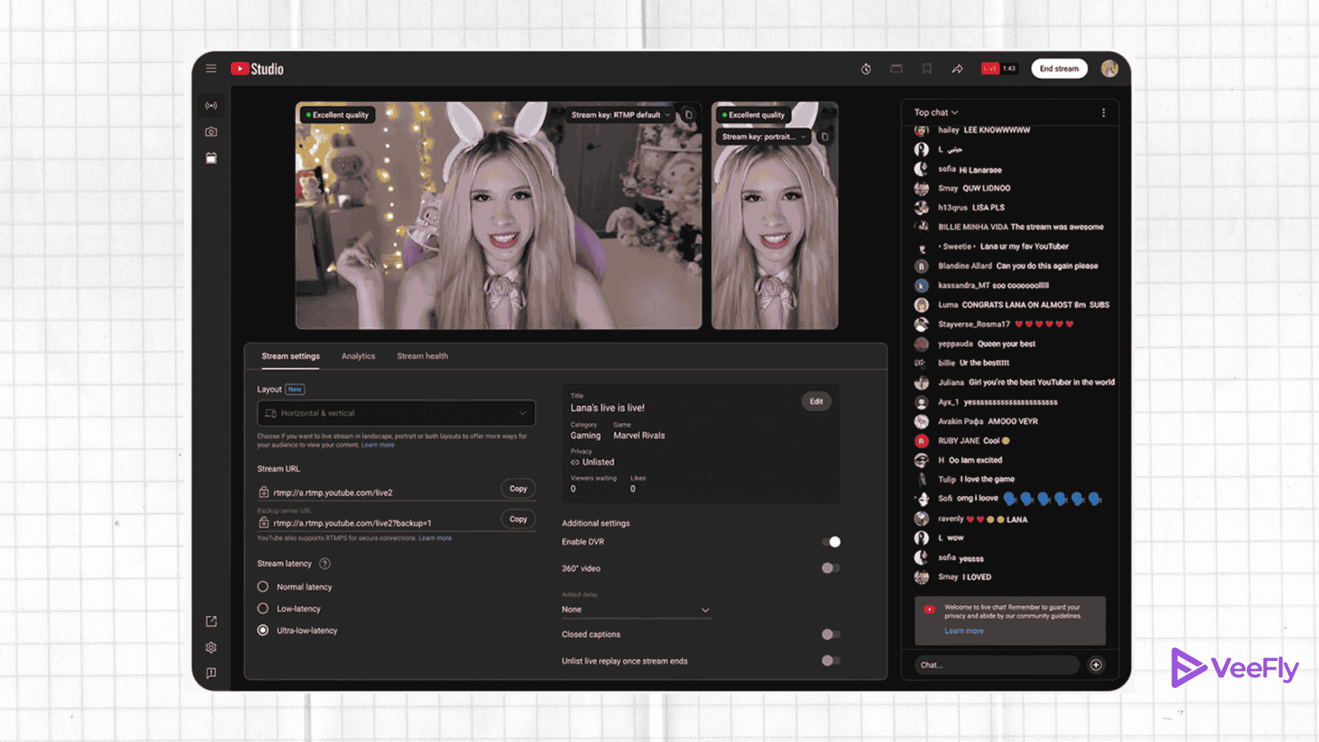 Stream across formats YouTube live feature