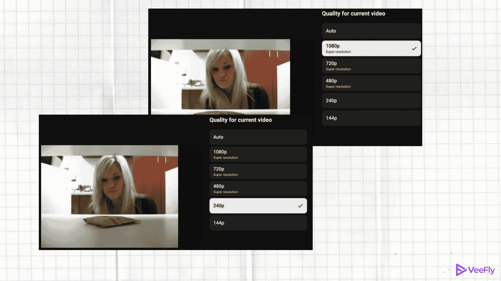 AI enhanced videos Super Resolution feature