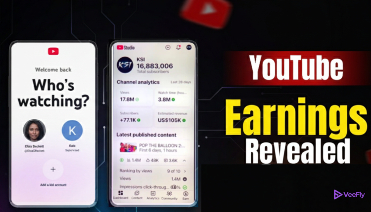 KSI youtube earning