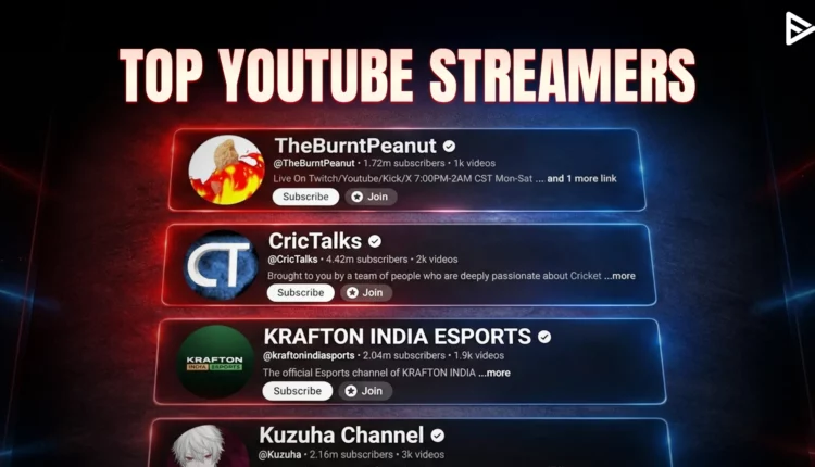 An blog thumbnail with showcasing biggest YouTube streamers