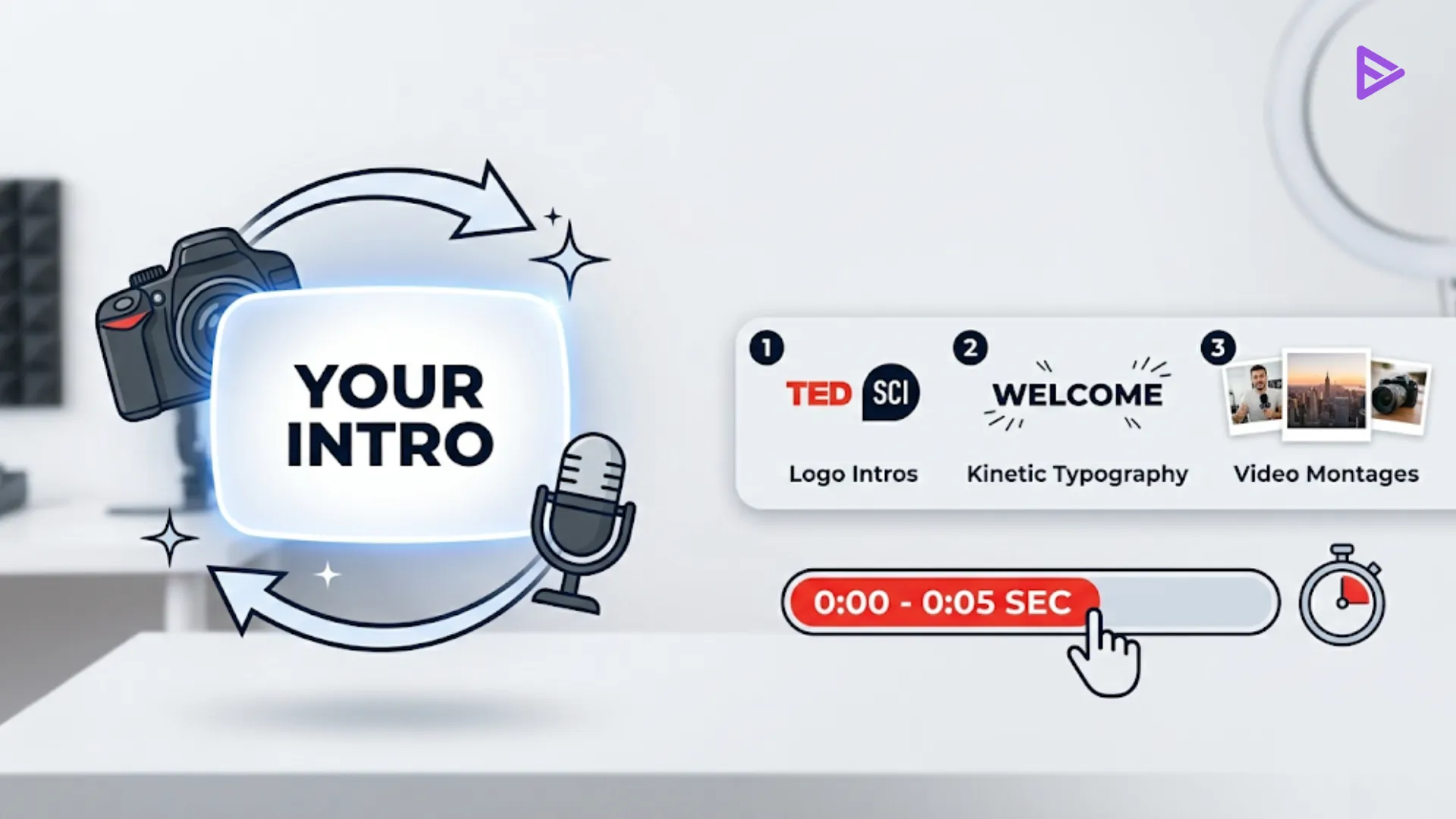 An Image showing YouTube Intro template feature