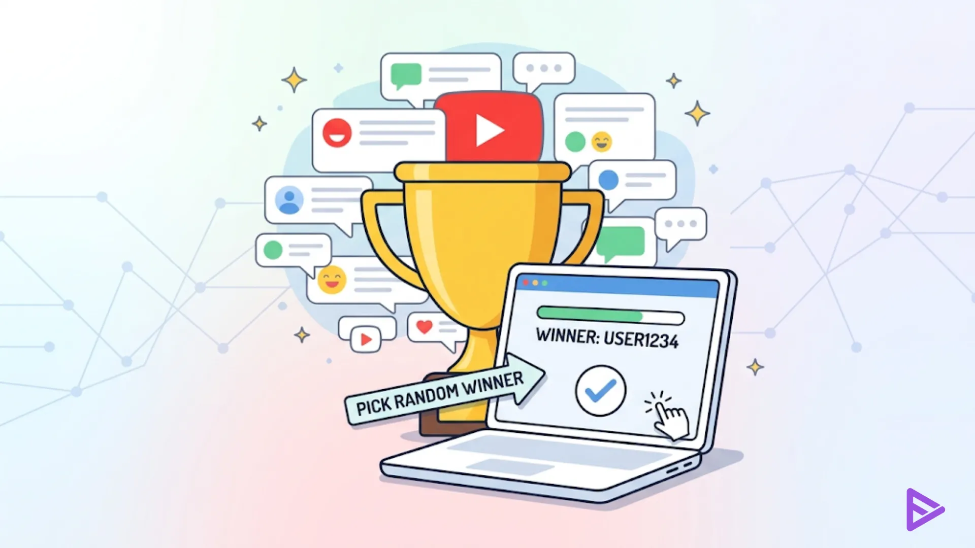 An image showing tools about YouTube random comment picker