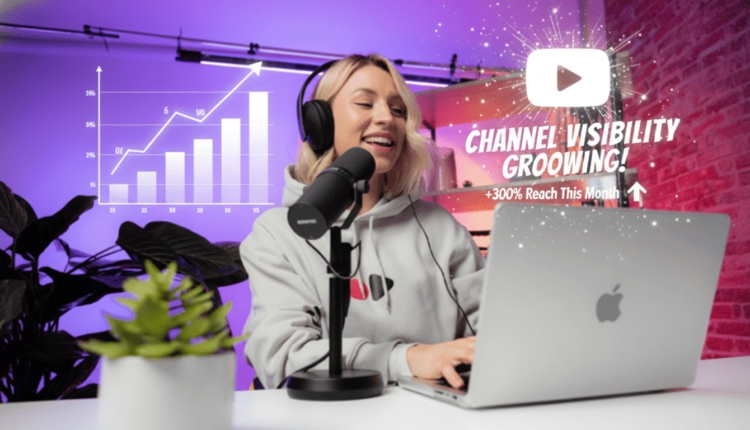 An creator showing how to get visible on YouTube