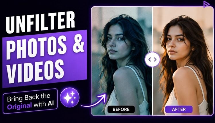 Remove filters from video online