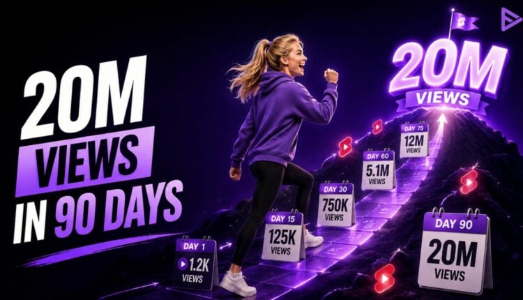 Creator planning a 90-day strategy to reach 20 million YouTube Shorts views