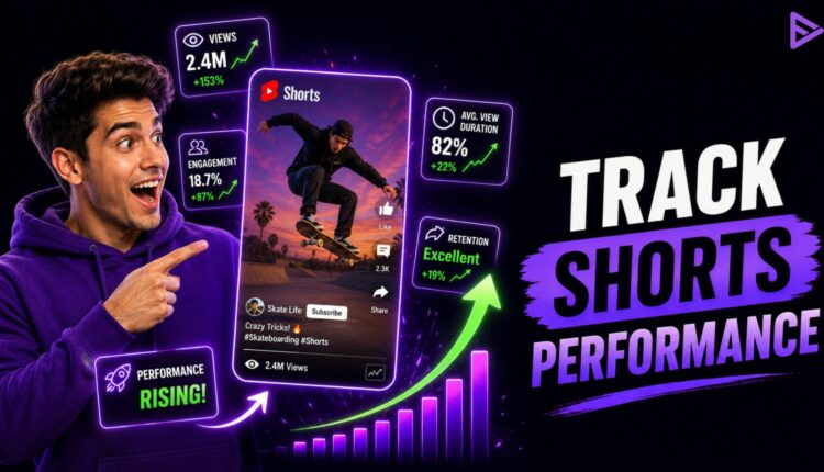 Creator reviewing the YouTube Shorts analytics dashboard in YouTube Studio