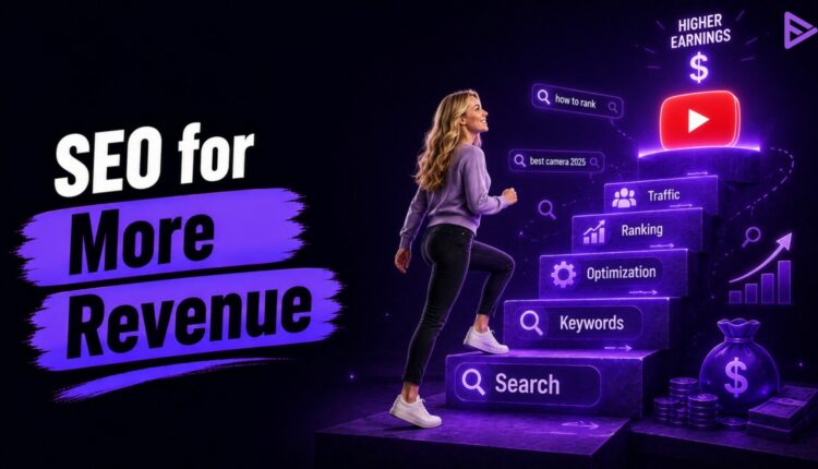 Creator optimizing YouTube SEO elements to increase channel revenue